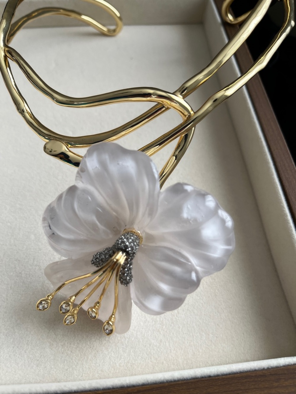 🆕 Alexis Bittar Pansy Lucite Vine Collar - night Pansy-only 1